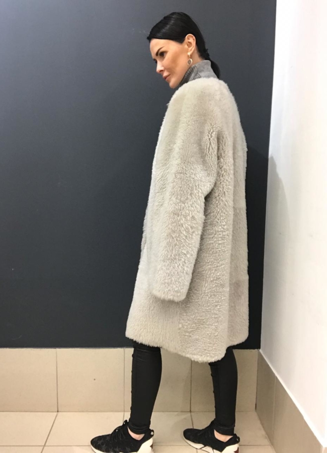 фото Двусторонняя дубленка из мериноса модель № 7678