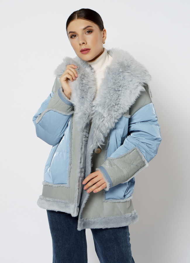 Пуховик с английским воротником модель № 2076 универмаг малина