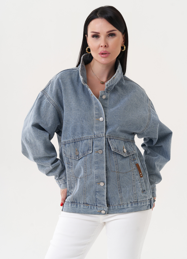 Женская джинсовая куртка  модель № 27250 в кредит
