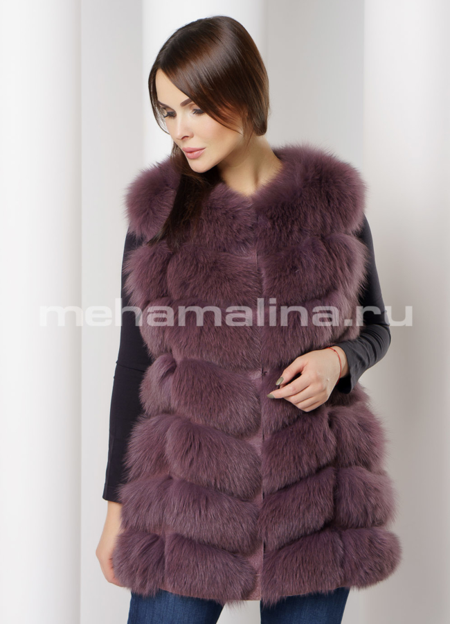 Жилеты из песца модель № M-158 универмаг малина