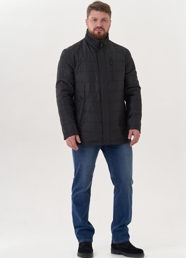 Мужское полупальто модель № 25625 меха малина