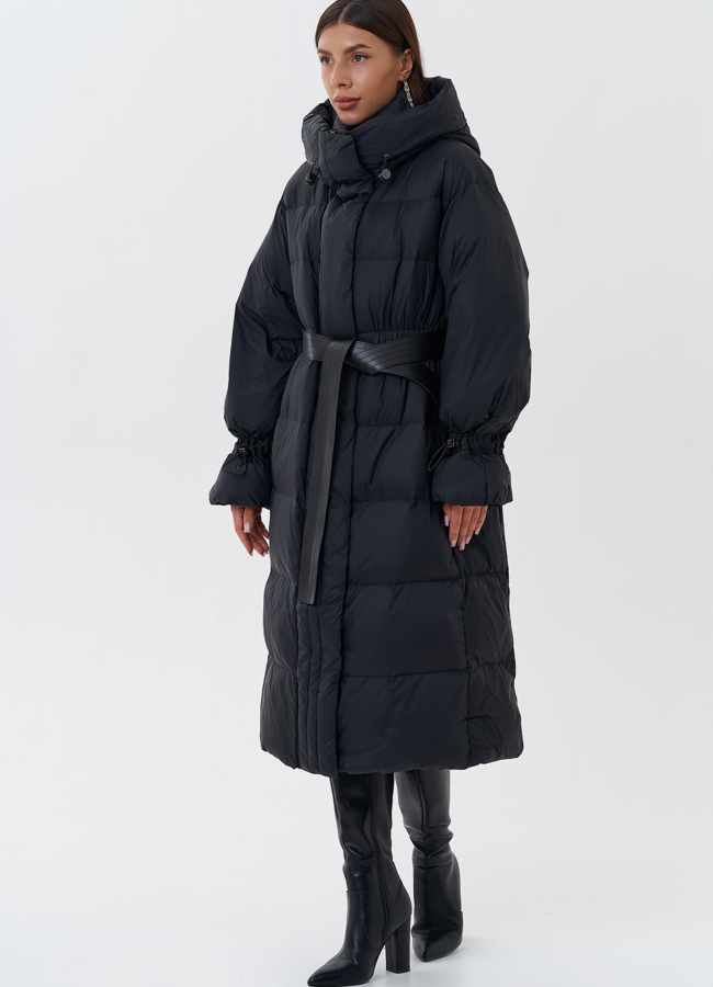Женский пуховик с капюшоном модель № 28505 в рассрочку