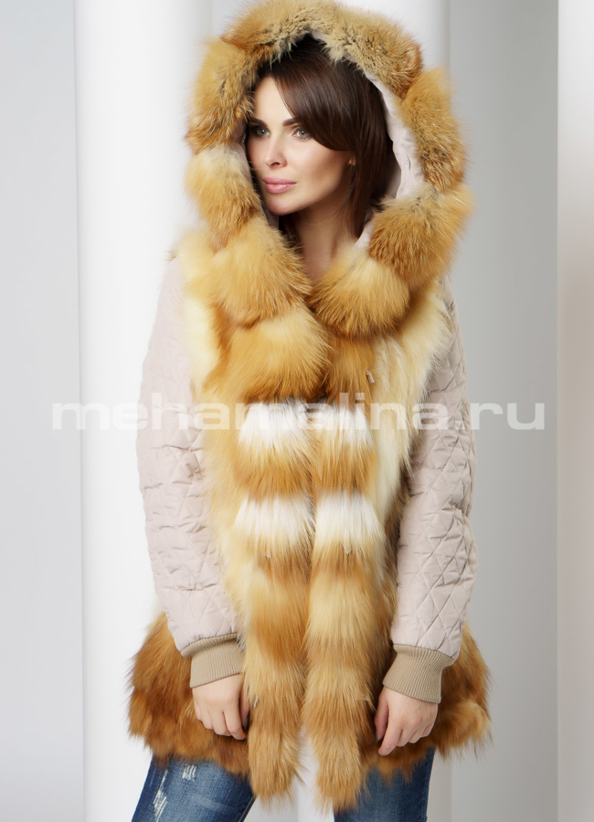 Меховая парка модель № П-307 универмаг малина