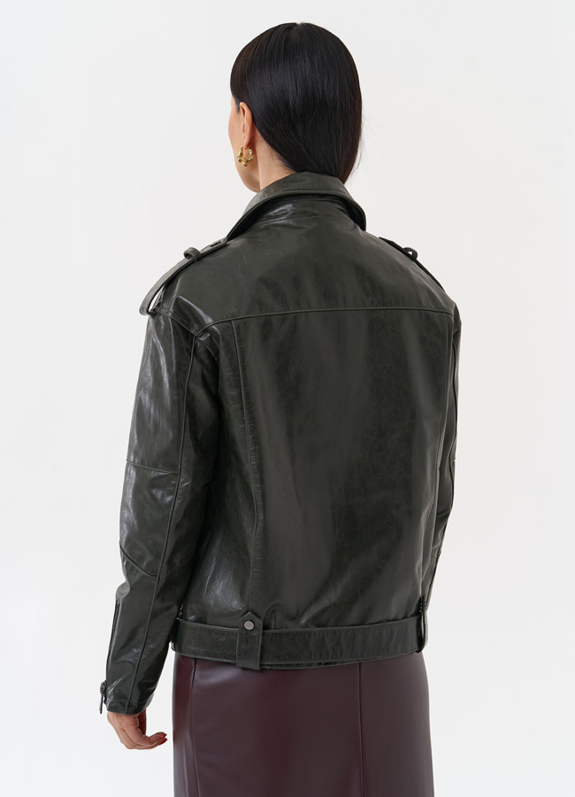 Косуха зеленая женская модель № 77877 в кредит Косуха зеленая женская модель № 77877 в кредит