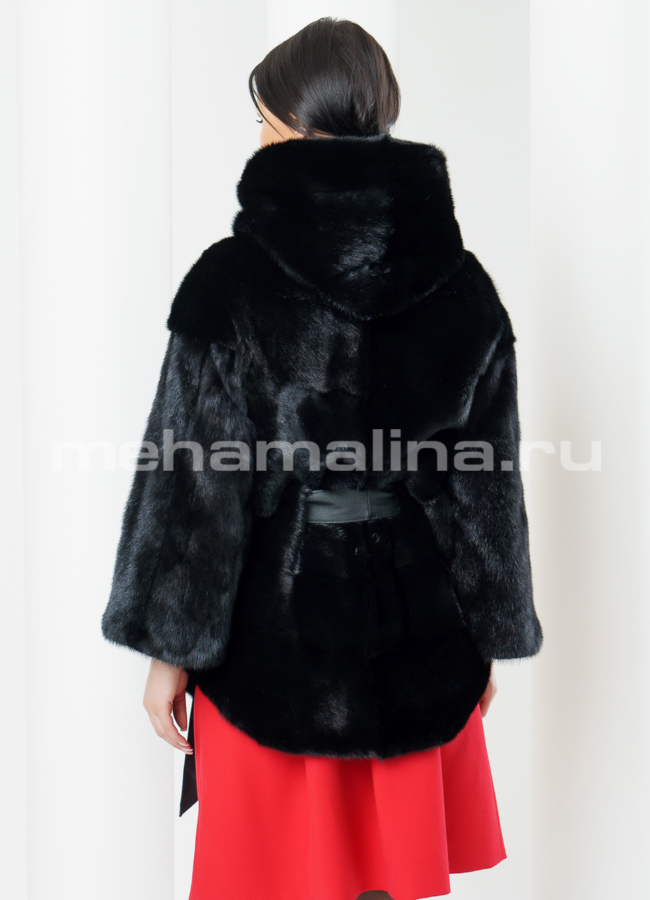 Укороченная шуба из норки модель № S-377 в кредит