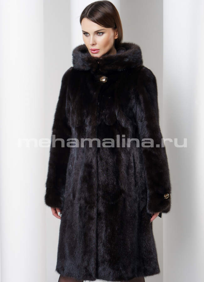 Шуба норка модель № S-567 универмаг малина