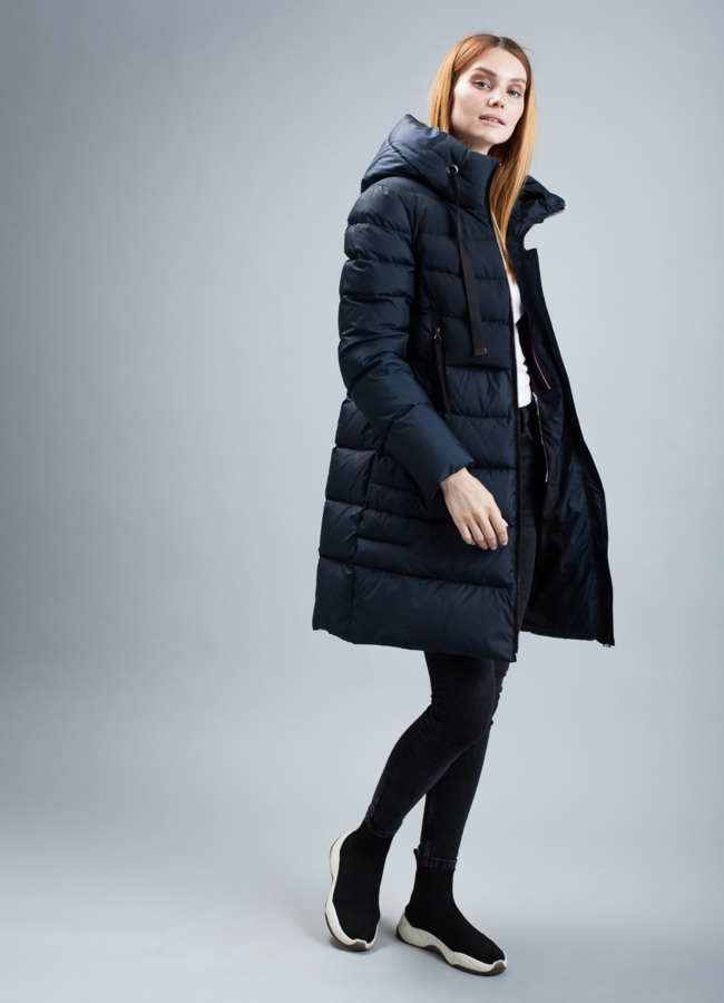 Пуховик женский на биопухе модель № П-318 универмаг малина