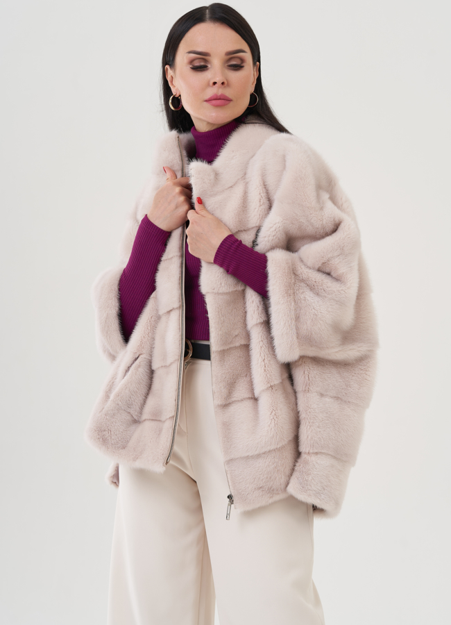 Куртка из норки цвета пудра модель № 24702 универмаг малина Куртка из норки цвета пудра модель № 24702 универмаг малина