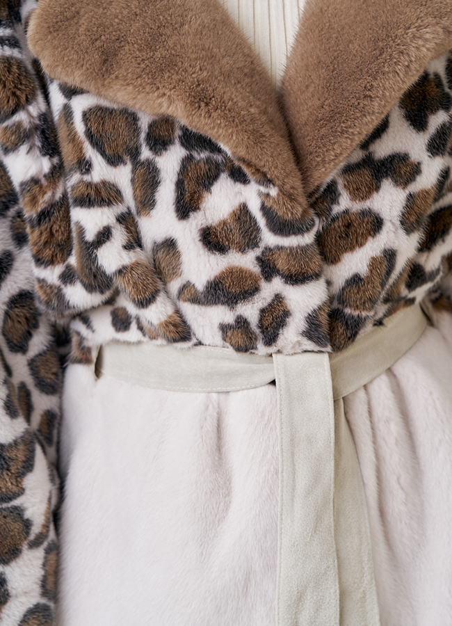 Длинная шуба оверсайз из скандинавской норки модель № 78739 в кредит