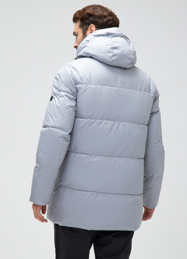 Мужской пуховик с капюшоном  модель № 28870 в рассрочку
