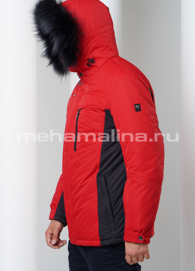 Зимняя мужская куртка с капюшоном модель № KM-31 универмаг малина