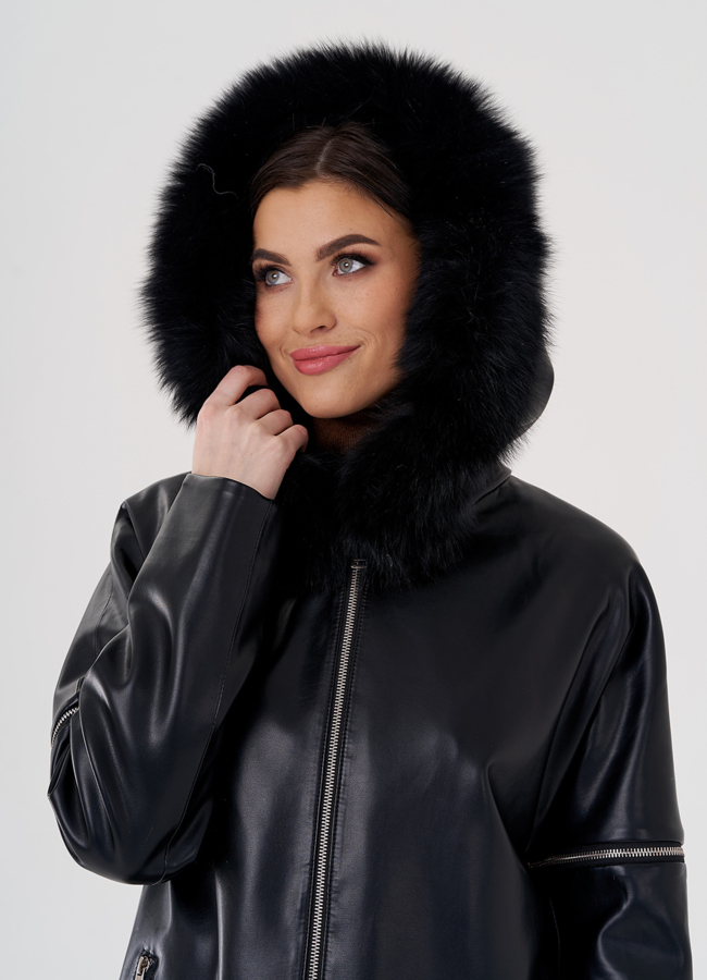 Женская куртка 2 в 1 трансформер с капюшоном  модель № 24211 универмаг малина