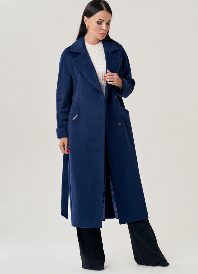 Женское пальто с английским воротником   модель № 22947 универмаг малина