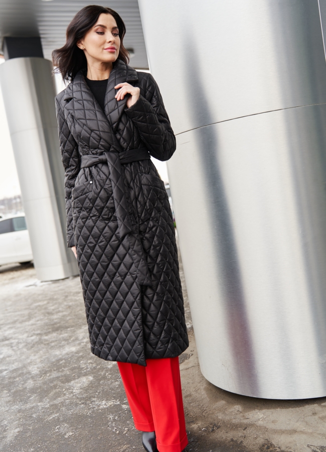 фото Пальто утепленное с английским воротником  модель № 23280