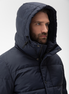 Мужской пуховик с капюшоном 
