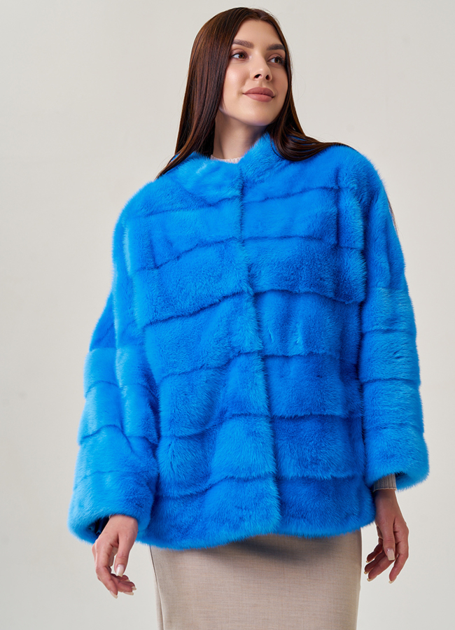 Куртка из норки голубого цвета модель № 2200 универмаг малина