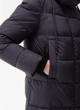 Пуховик женский с капюшоном 