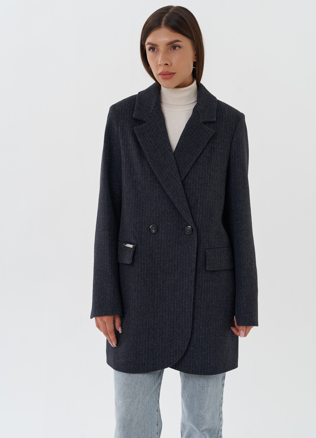 Женское пальто с принтом 