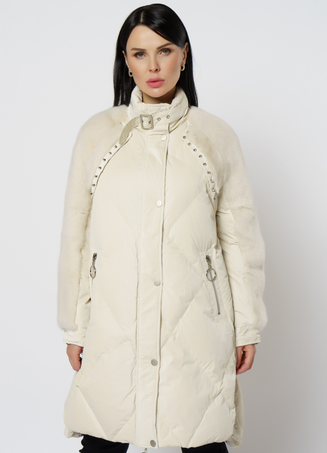 Пуховик со стойкой модель № 19-221/1 универмаг малина