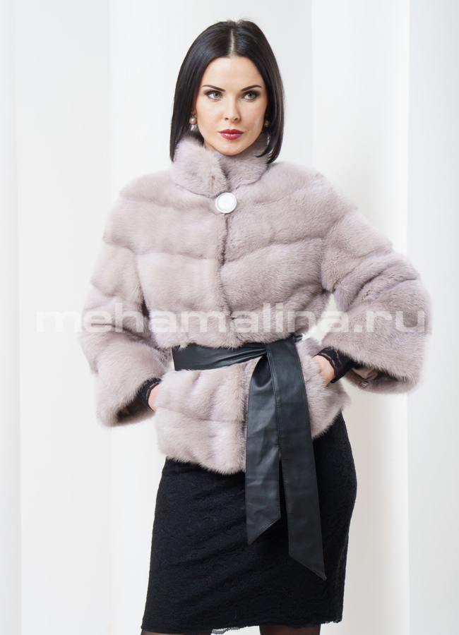 Шуба из норки укороченная модель № S-346 в кредит