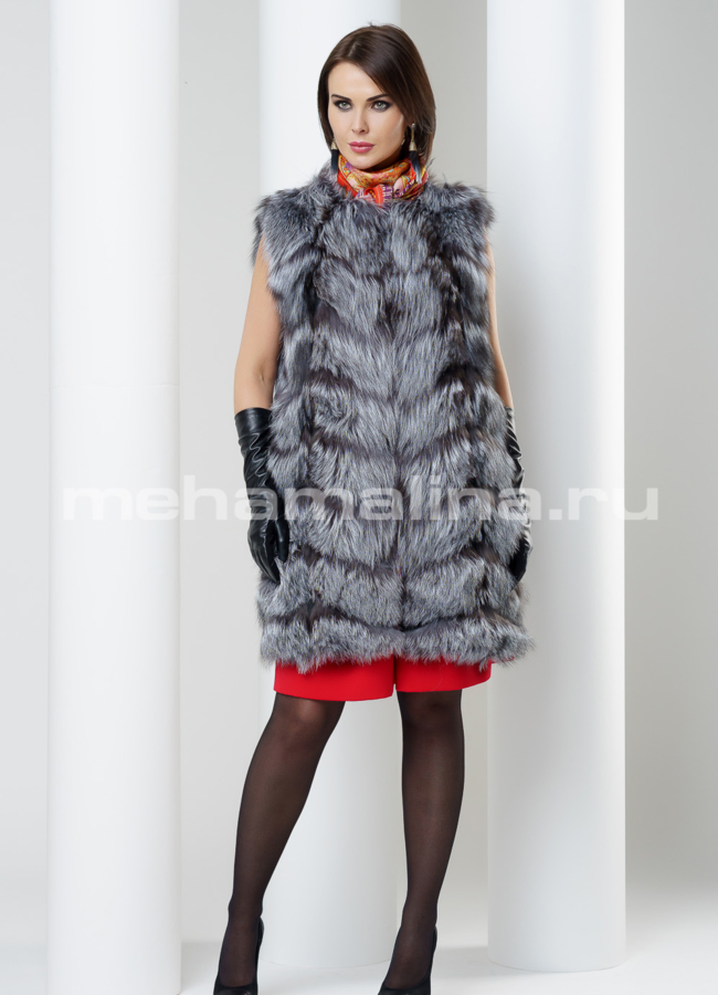 Жилет из чернобурки модель № M-112 в рассрочку