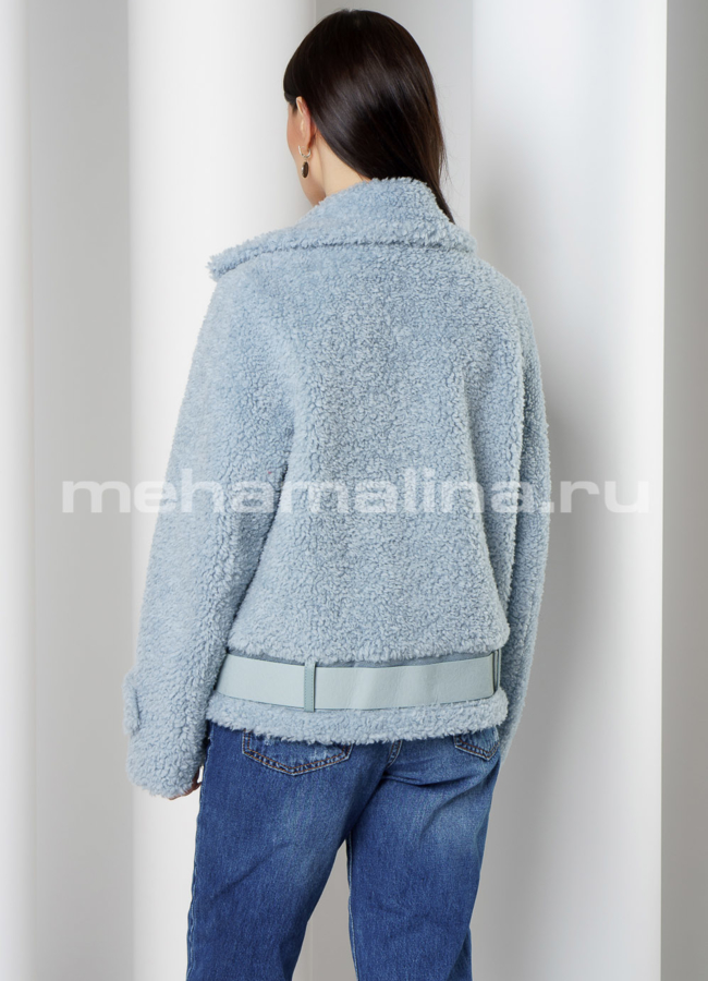 Куртка - пилот из эко меха на кнопках с воротником модель № 970 в кредит