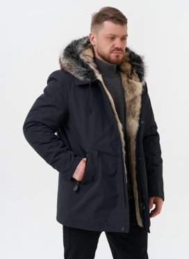Парка мужская на мехе из волка