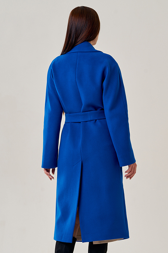 фото Женское пальто в цвете ультрамарин модель № 23126
