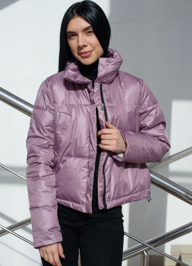 Женская куртка  модель № 22584 меха малина