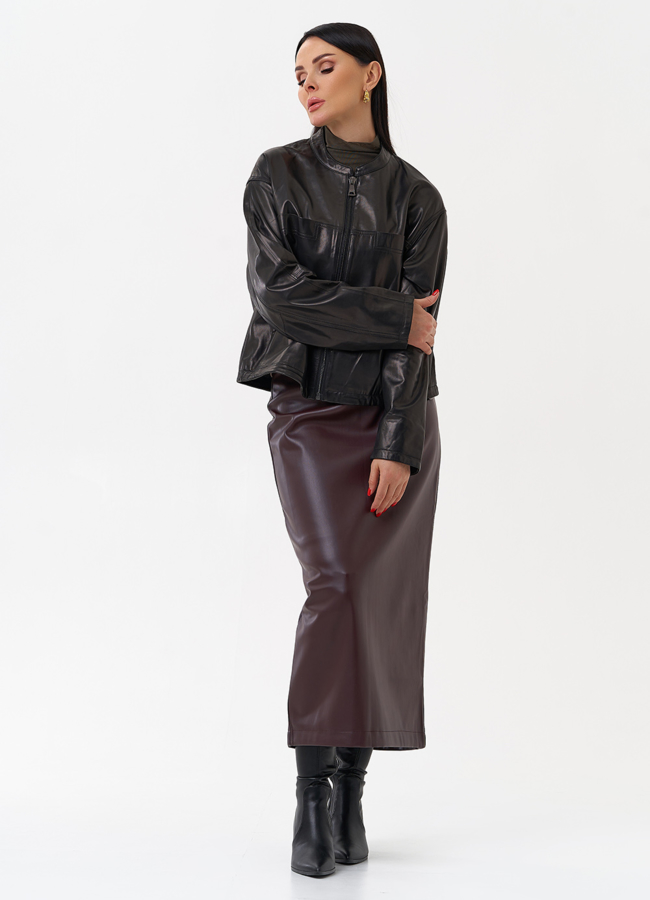 Кожаная куртка бомбер модель № 29905 универмаг малина