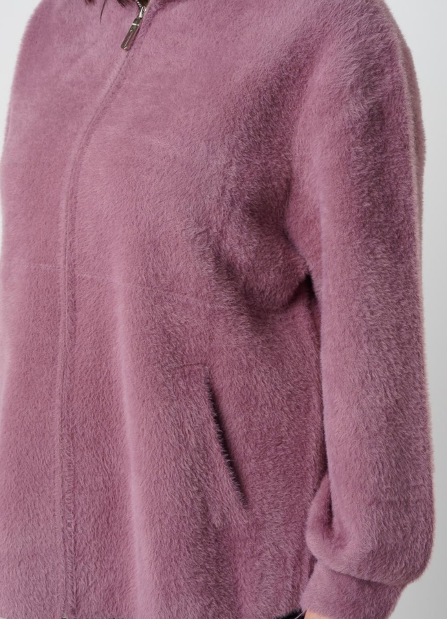 Женский короткий кардиган с капюшоном модель № 9852 универмаг малина