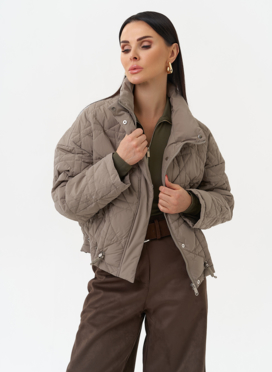 Короткая куртка с воротником стойкой