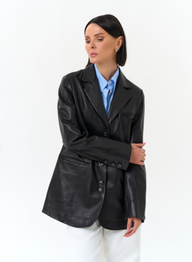 Женский жакет из натуральной кожи