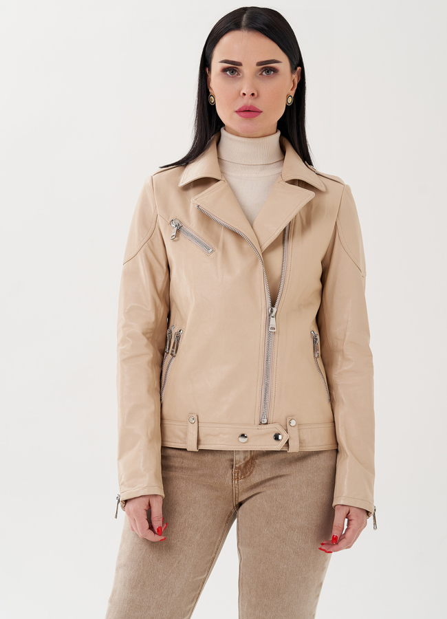 Светлая куртка из натуральной кожи модель № 20867 универмаг малина Светлая куртка из натуральной кожи модель № 20867 универмаг малина