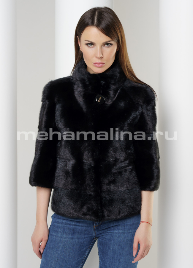фото Короткая норковая шуба модель № S-594