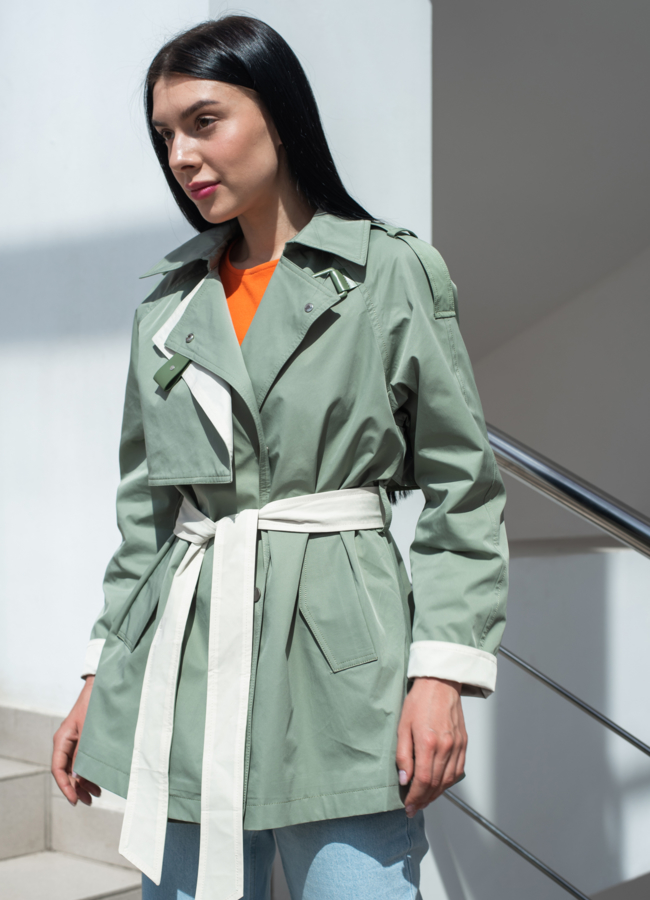 Тренч женский с поясом  модель № 22892 в кредит