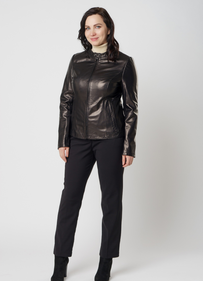 фото Женская кожаная куртка модель № 10627 фото Женская кожаная куртка модель № 10627