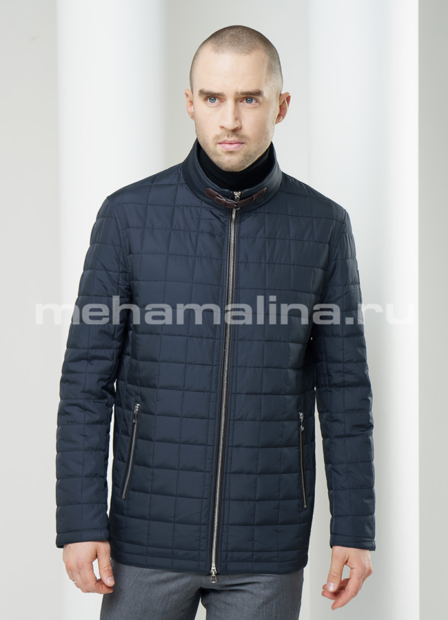 Куртка на молнии модель № KP-123 меха малина