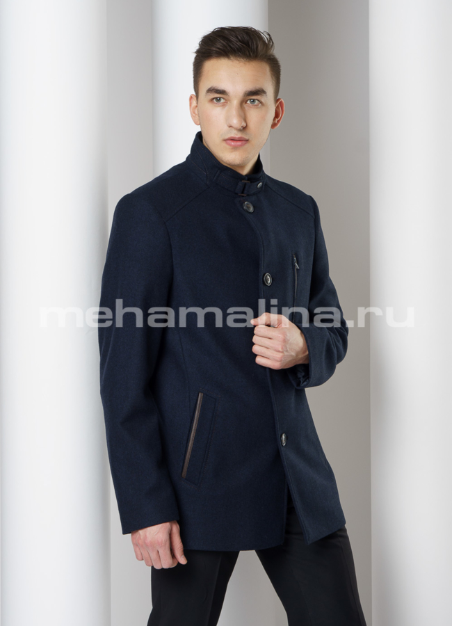 Мужское пальто на пуговицах модель № 10550 универмаг малина
