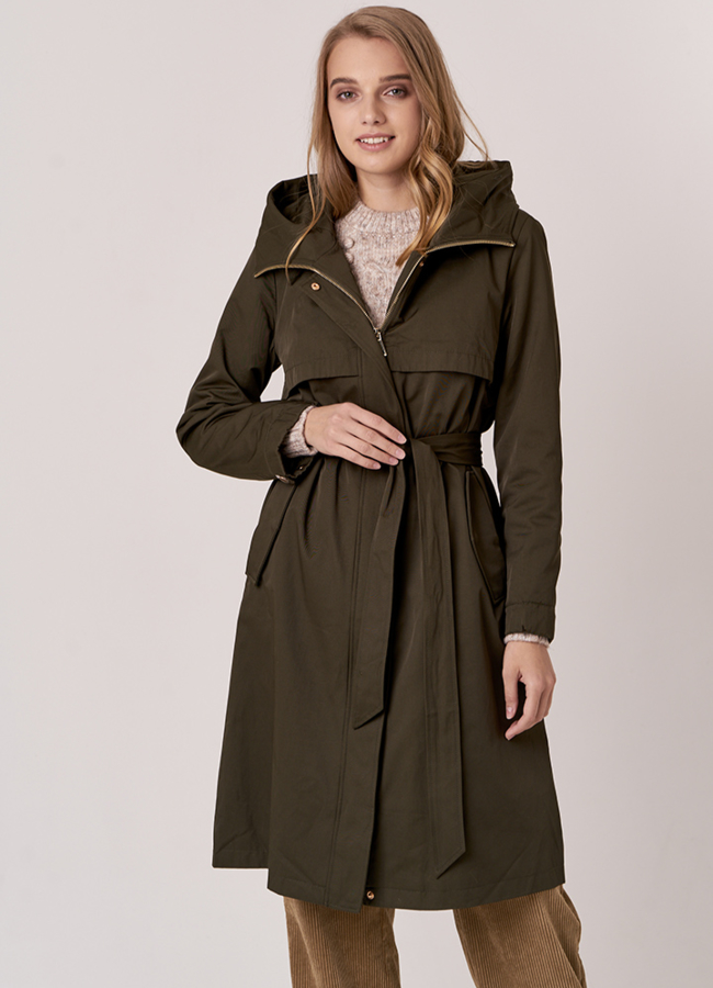 Удлиненная парка с мехом модель № 18942 в рассрочку