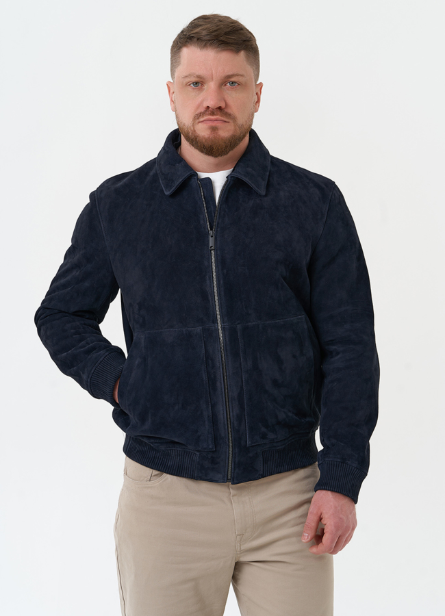 Мужская куртка бомбер из натуральной замши модель № 30065 универмаг малина Мужская куртка бомбер из натуральной замши модель № 30065 универмаг малина