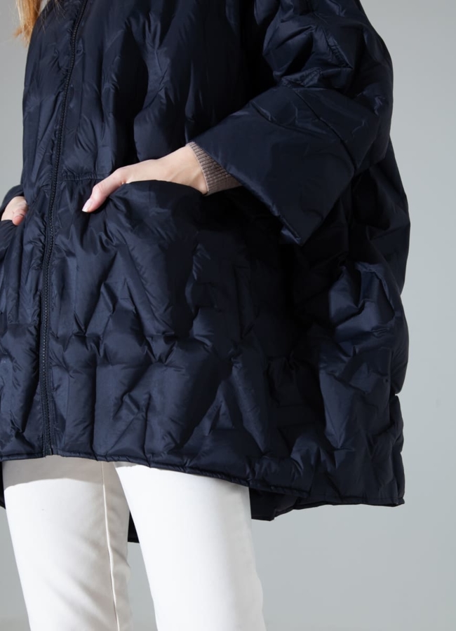 Куртка oversize с капюшоном модель № 8525 универмаг малина