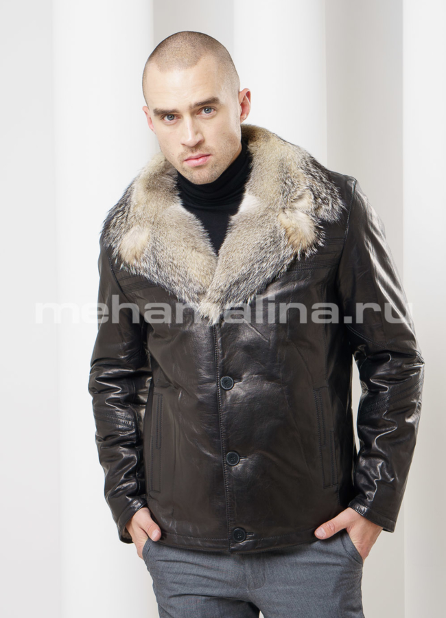 фото Дубленка мужская, английский воротник модель № DM-97