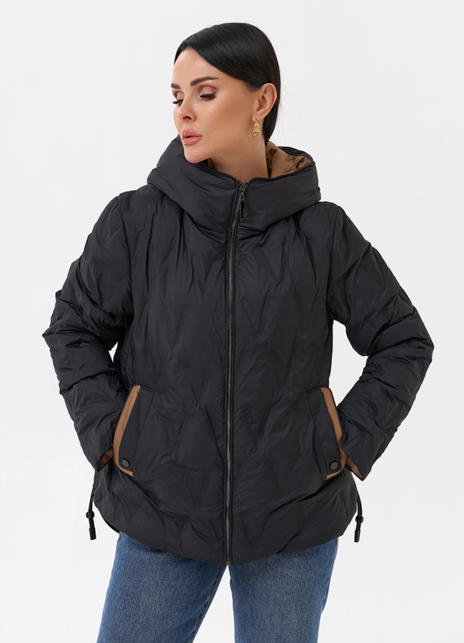 Женская утепленная куртка с капюшоном модель № 29941 универмаг малина