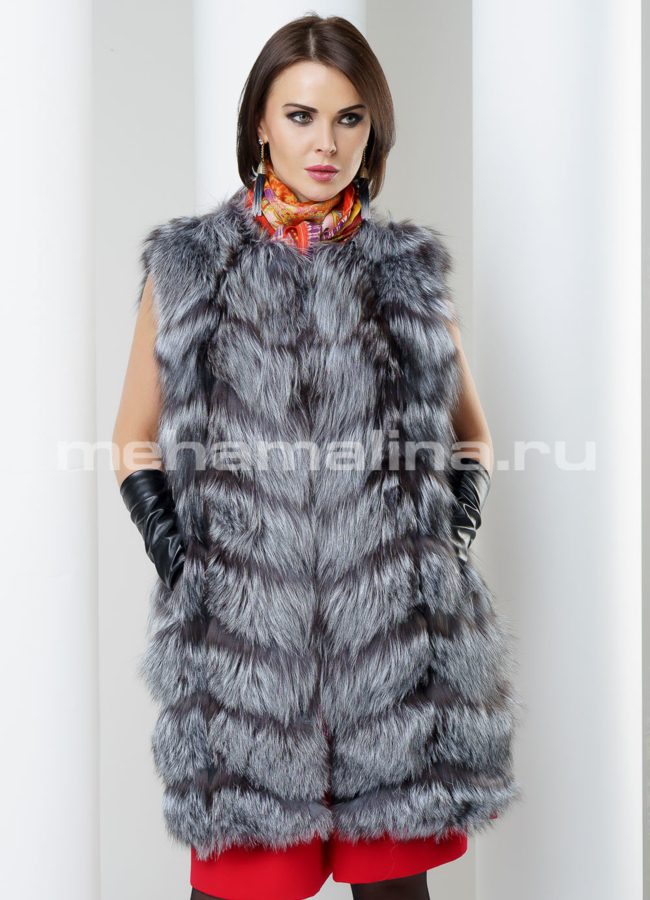 фото Жилет из чернобурки модель № M-112