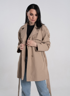 Плащ женский с английским воротником  