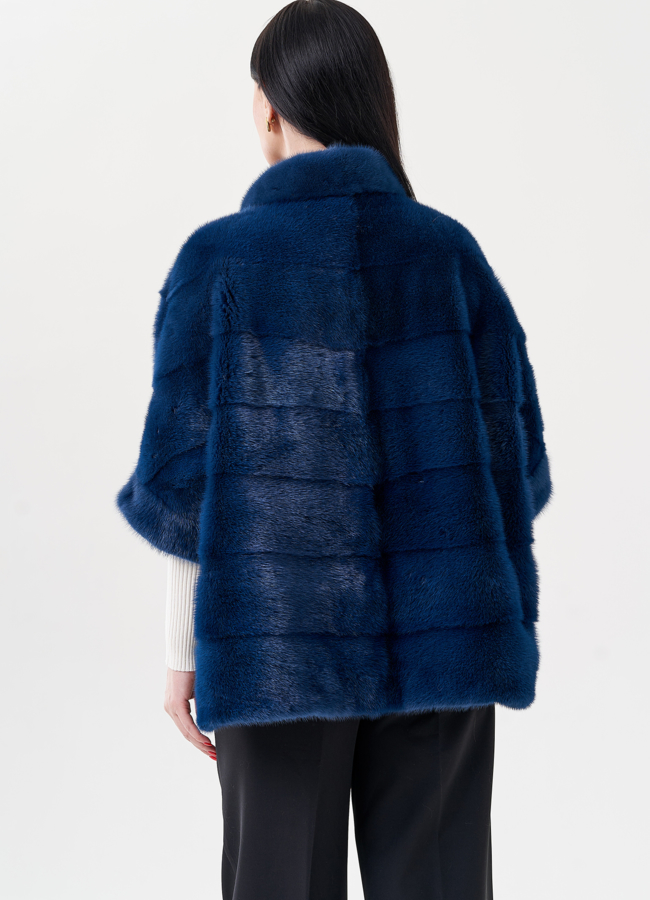 Короткая шуба из норки на молнии  модель № 21912 универмаг малина