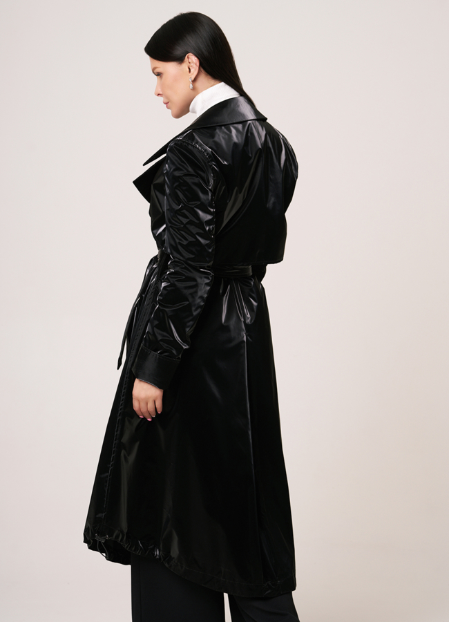 Плащ женский с английским воротником и поясом модель № 101 в рассрочку