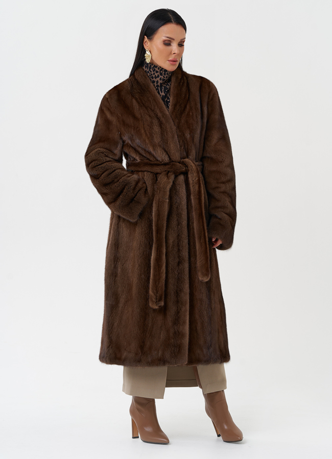 Шуба из меха скандинавской норки модель № 28632 универмаг малина