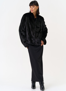 Укороченная шуба из меха норки  Укороченная шуба из меха норки